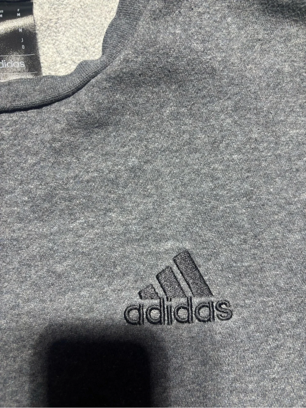 adidas Men's Heather Gray Crewneck Sweatshirt